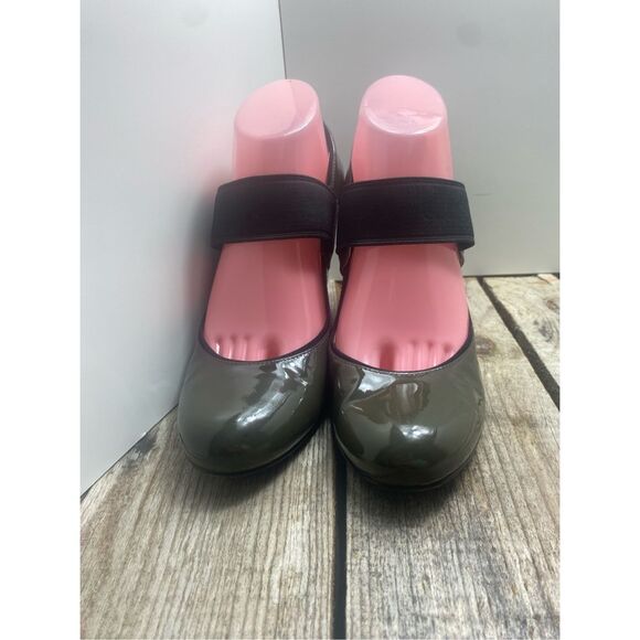 Cole Haan Patent Leather Mary Jane Pumps Women’s Size 9 Black Bow Strap High Hee - Picture 2 of 8